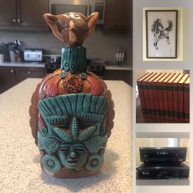 MaxSold Auction: This online auction features paintings, prints, books, encyclopedias, German art deco desk clock, electronics, art bowls, vintage amber glass, vintage Italy glass, large cobalt bowl, Chinese compass, antique stoneware, Native American art bottles and much more!