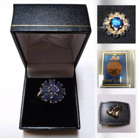 MaxSold Auction: This online auction features jewelry such as rings, necklaces and more, watches, coins, buckles, prints, quarters, 1 gram gold bars, gemstones, photo prints, half-dollar coins and much more!