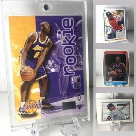 MaxSold Auction: This online auction features Sportscards such as Kobe Bryant, Michael Jordon, Steve Nash, Steph Curry, Patrick Ewing, Cal Ripken, Mickey Mantle, Frank Thomas, Larry Bird, Mark McGwire and much more.