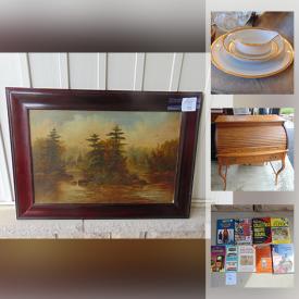 MaxSold Auction: This online auction features Range Hood, Sterling Silver Pins, Art glass, Antique and Vintage Furniture, Wedgwood, Noritake, Bar fridge, Primitive and much more.