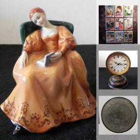 MaxSold Auction: This online auction features art glass, coins & banknotes, musical instrument, art pottery, Ceramic figurines, board games, toys, comics, sports cards, cameras, jewelry and much more!