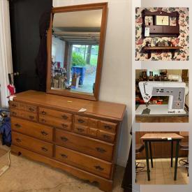 MaxSold Auction: This online auction features Vintage Singer Sewing Machine, Vintage Kitchen, Hoosier Cabinet, Antique Furniture, Butter Churns, Silver Plated Flatware, Art, Vintage Electronics, Gardening, Outdoor Furniture and much more.