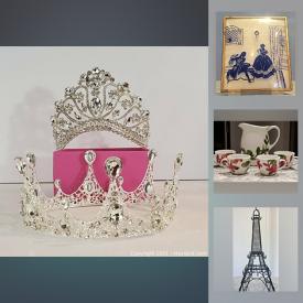 MaxSold Auction: This online auction features art glass, Carnival glass, MCM glassware, vintage Books, perfume bottle, vintage cookie jar, poodle skirt, vintage brass handbells and much more!