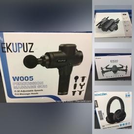 MaxSold Auction: This online auction features new in open box items such as massagers, microphone kit, gaming gear, tools, pet supplies, action cam, vacuums, deformation robot, led strip lights and much more!