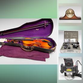 MaxSold Auction: This online auction features cameras & gear, clarinets, pipes, vintage toys, art glass, fishing gear, power tools, crystal stemware, Beer taps, musical instruments and much more!