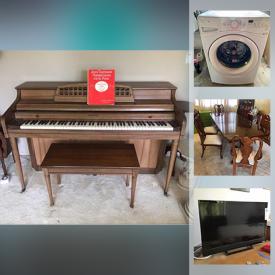 MaxSold Auction: This online auction features collectibles such as Barbie, international dolls with COA, and Wedgwood, Kimball piano, furniture such as Gaines sofa, side tables, and drink cart, 23” Vizio TV, Maytag stove, GE refrigerator, Maytag washer, Whirlpool dryer, wall art, Murano glass, lamps, luggage, Schwinn bike, handbags and much more!