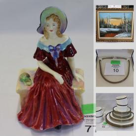 MaxSold Auction: This online auction features Uranium Glass, children's books, silver jewelry, Holston sculptures, Batman collectibles, Beer steins, Cast Iron figurines, telescope, comics, art pottery, black soapstone carvings and much more!