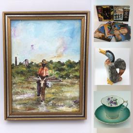 MaxSold Auction: This online auction features Sculptures, Figures, Signed Artwork, 14k White Gold Jewelry, Sterling Silver Jewelry, LPs, BOSE, Stoneware, Antiques, Art Glass, John Perry Resin, Mid Century Modern Statues, Signed Crystal, Murano Glass, Charles Dickens Books, Nintendo Wii and much more.