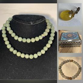 MaxSold Auction: This online auction features Sterling jewelry, Jade, Amber, Cinnabar pendants, bracelets, earrings, and necklaces. Home Improvement supplies including flooring, and water system and much more!