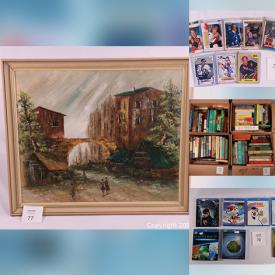 MaxSold Auction: This online auction features Books such as leather-bound, first editions, and Sealed & Opened Hockey, Baseball, Racing, Golf Cards, and Non-Sports Cards, Cal Ripken Jr. Memorabilia, Vintage Cameras, Comics, Office Supplies, Golf Clubs and much more!