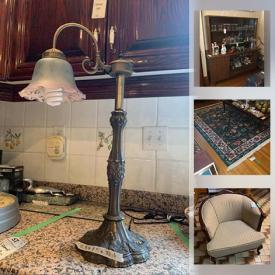 MaxSold Auction: This online auction features furniture such as vanity dressers, corner shelving units, TV stand, sofa bed, sofa, medical bed, kitchen table, china cabinet and more, sewing machine, lamps, cuckoo clock, dishware, glassware, crocks, crystal and glass, decanters and much more!