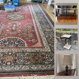 MaxSold Auction: This online auction features patio furniture, area rugs, art glass lamp, telescope, fan, heater, bedroom furniture and much more!