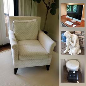 MaxSold Auction: This online auction features Office Supplies, Mannequin, Restoration Hardware Household items, Ottomans, Furniture, Janome Sewing Machine, Apple Monitor, Buddha Stature, jewelry, Outdoor Furniture and much more.