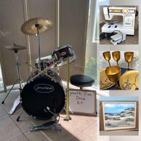 MaxSold Auction: This online auction features Drum Set, Lacquerware Set, Pipes, Vintage Disney, Comics, Vintage Camel Saddle, Art Glass, Mid Century Gravel Art, Vintage Linens, Cast Iron, Video Game System and much more!