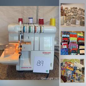 MaxSold Auction: This online auction features Scrapbook Supplies - paper, punches, rubber stamps, cutters, stickers, grommets, and Fabric - flannel, faux fur, wool, cotton, and Yarn, Quilting FabricsSizzix Press, Serger, Crafting Materials and much more!