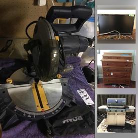 MaxSold Auction: This online auction features IKEA furniture, TV, Sterling jewelry Pet supplies, Patio furniture set, BBQ, Yard and Garden grooming tools and supplies, Workshop Hand and Power Tools, Hardware, Snow blower, Ladies footwear, Knitting Supplies, CDs and much more!