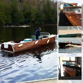 MaxSold Auction: This online auction features a Classic Duke 19 foot 1962 Playmate Boat.