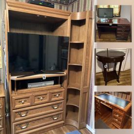 MaxSold Auction: This online auction features Wooden Desks, Bedroom Furniture, Art Pottery, Lenox Figures Humidor, Wine Fridge, Fishing Gear, Oriental Rugs and much more!