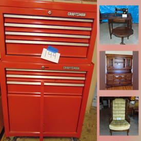 MaxSold Auction: This online auction features adjustable bed, vintage furniture, small kitchen appliances, milk glass, fishing gear, snowblower, generator, Canoe, lawnmower, bike, small kitchen appliances, collectible toy trucks, Nascar collectibles, large safe, tools, vintage dolls and much more!