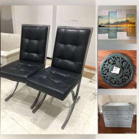 MaxSold Auction: This online auction features kitchen cabinets, double porcelain sink, faucets, MCM table, leather chairs, wall art, Sony photo printer, shelving and much more!