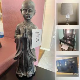 MaxSold Auction: This online auction features Home theater seating, Turkish carved wood chest, paintings, DSLR camera, African drums and art, rugs, clock, dresser, King and Queen beds, TVs, rollerblades, electronics and much more!