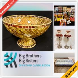 MaxSold Auction: This online auction features a turquoise plate set, metal gold mirror, champagne flutes, puzzles, vases, wood art frames, teacup, gold-rimmed mugs, coffee mugs, pottery teapot, framed elephant batik, natural wood decor, silverplated items, wooden cats, Belleek, mega blocks, mosaic bowl, decorative plates, small wooden table, bamboo canisters, table topper, fams, glassware, porcelain dolls, sofa, costume jewelry, wicker items and much more!