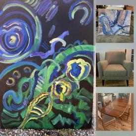 MaxSold Auction: This online auction features Sleeper Sofa, Swivel Recliner, TV, Bedroom Furniture, Small Kitchen Appliances, Original Oil Paintings, Carole Milton Abstract Art and much more!