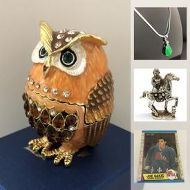 MaxSold Auction: This online auction features White & Green Carved Jade, Sports Cards, Silver jewelry, Wireless Air Pods, Drone, Wireless Phone Chargers, Engagement Rings, Pearl jewelry, Cameo Brooches, Zodiac Amulet Bars, Banknotes and much more!