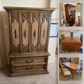 MaxSold Auction: This online auction features fine china, furniture such as sofa, coffee table, dining table, and dining cabinets, Oster mini fridge, outdoor storage, gardening supplies, power tools, 32” Insignia TV, Sony DVD player and much more!