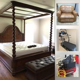 MaxSold Auction: This online auction features furniture such as Pottery Barn, Thomasville Ernest Hemingway Collection, La-Z-Boy reclining sofa and IKEA sectional, electronics such as Wii console, Wii U console and games, and DVD player, wall art, lighting, DVDs, Bowflex, snow blower and much more!