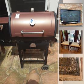 MaxSold Auction: This online auction features furniture, household items, decor, media room furnishings such as a popcorn machine, TV's electronics, projectors. Artwork, medical equipment, jewelry and much more.