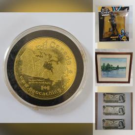 MaxSold Auction: This online auction features Original Artwork, Porcelain Figures, Fishing Gear, Home Security System, Comics, Star Wars Collectibles, Batman Collectibles, Video Game Systems, Gaming Gear, Art Pottery, Coins & Banknotes, Vintage Play Table and much more!!=