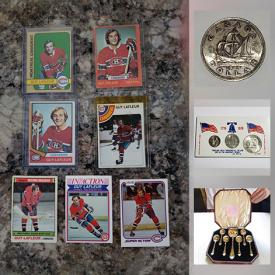 MaxSold Auction: This online auction features gold atamp replicas, coins, banknotes, hockey cards, stamps, Star Wars cards, ceramic houses, children's books, custume jewelry, Boyds Bears and much more!