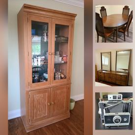 MaxSold Auction: This online auction features Pine Furniture, Queen Bedroom Set, Table Lamps, Camera Equipment and much more!