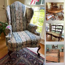 MaxSold Auction: This online auction features Ethan Allen Bedroom Set, Furniture, Rugs, Mirror, Lamps, Art, Coin Collection, Barbies, Vintage Typwriter, Cast Iron, Costume jewelry, Silver jewelry, Gardening, Ladders and much more.