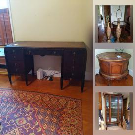 MaxSold Auction: This online auction features vintage clock, vintage lamps, art, vintage desk, rugs, trunks, antique sleigh bed, Pfaltzgraff, outdoor furniture, gardening, planters, plant stand and much more.