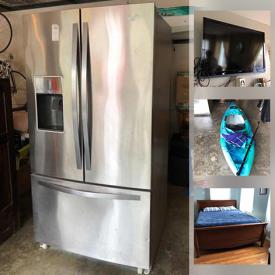 MaxSold Auction: This online auction features a lighted bookcase, tables, lamps, armchairs, wood file cabinet, nautical art, electric fireplace, Fischer upright piano, bicycle, kayak, refrigerator, antique icebox, sofa and ottoman, sideboard, cabinet, quilted fabric and much more!