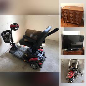 MaxSold Auction: This online auction features a power scooter, shop vac, jacks, ladders, TV, glider and ottoman, nightstands, bedframe, dresser, RC boats, wall art, auto maintenance equipment, hardware, sawhorses, measuring tools, hand tools, drills, sanders, table saw, chairs, electric heater, records, linens, books, dehumidifier, pressure washer, other yard care tools and much more!