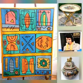 MaxSold Auction: This online auction features collectibles, coins, stamps, jewelry, art, rug, Plague doctor mask, crock, garden items, comic books, turquoise, books, Japanese Kutani, Chinese jars, pet items, mannequin, silverplate tea set, crochet art, model car, antique armchair and much more!