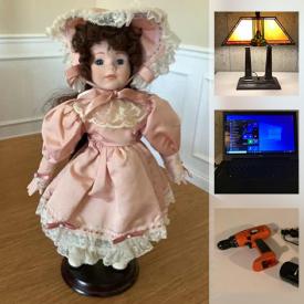 MaxSold Auction: This online auction features vintage items such as collectible dolls, tools, lamp. China including Mikasa, Lenox and Capodimonte. Prints, frames, handwoven rug, throw pillows, lamps, mirror, blankets, shelving unit, glassware, bread maker and coffee set. Garden items such as a weather vane, ornaments and pots. Electronics such as Sony portable DVD player, Dell laptops, tablet, mouse, chargers, Epson scanner, iPod nano and Ives plates, Tools including drills, pliers, wrenches, drill bits. Baseball glove, games, chess, crib board and much more!