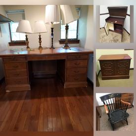MaxSold Auction: This online auction features furniture such as cubicles, office chairs, wooden desks, file cabinets, and conference tables, Magic Chef mini fridge, area rugs, lamps, storage cabinets, wall art and much more!