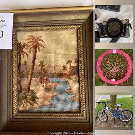 MaxSold Auction: This online auction features artwork, telescope, small kitchen appliances, board games, legos, glass fruit, fire stands, star wars collectibles, vintage toddler bed, kid's bike, BBQ, Holly Hobbie figurines and much more!