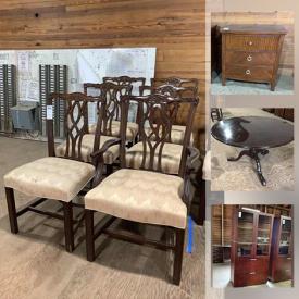 MaxSold Auction: This online auction features furniture such as Ashley Furniture nightstands, Kindle Furniture chairs, oak chairs, Formica tables, and recliner, bookshelves, wall art, cabinets, Fisher Scientific freezer, stainless steel tables, laminate table tops and much more!