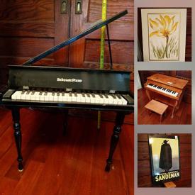 MaxSold Auction: This online auction features Baby Grand Piano, Framed Artwork, Vintage Spanish Embroidered Shawls, Beer Steins, Antique Japanese Tea Set, Art Glass, Carnival Glass, Costume Jewellery, Watches, Tie Collection, Vintage Magazines and much more!