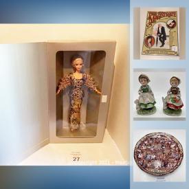 MaxSold Auction: This online auction features New Tin Signs, Hockey Bobbleheads, Funko Pop Figures, Special Edition Barbies, Vintage Cookie Jar, Porcelain Figurines, Collector Plates, Toys, Legos, Rotating Light Up Bases and much more!