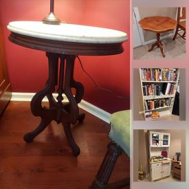 MaxSold Auction: This online auction features Power & Hand Tools, Garden Tools, Camping Gear, Sports Memorabilia, Small Kitchen Appliances, Oak Dresser, Marble Topped Furniture, Church Pew and much more!