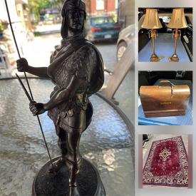 MaxSold Auction: This online auction features Antique Roman Statue, Sarouk Rug, Victorian Tilt Top Table, Inuit Carvings, Art Pottery, Art Deco Tea Set, Satsuma Jar, Collectible Teacups, Vintage Lighting, MCM Swag Lights, Art Glass, McCoy Pottery, Small Kitchen Appliances, Power Tools, Toby Mugs and much more!