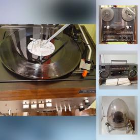 MaxSold Auction: This online auction features a boombox, vintage woofer speaker, reel to reel and much more!