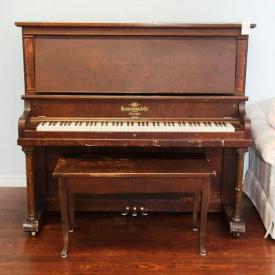 MaxSold Auction: This online auction features Vintage Piano Stool, Heintzman Upright Piano with Bench, Love Seat, Folding Tables, Children's Work Tables, Cane Backed Chairs, Wooden Storage Cabinet And Round 3 Legged Table, Vintage Metal 4 Drawer File Cabinet and much more!