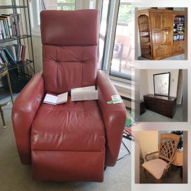 MaxSold Auction: This online auction features small kitchen appliances, kitchenware, linens, cleaning tools, crystalware, brass stand, vases, desk and chair, end tables, original paintings, sofa bed, dining table and chairs, coffee table, patio set, books and much more!